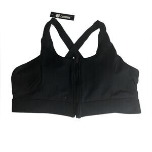 Cordaw Women's Athletic Sporty Zip Front Sports Bra Sz 
XL